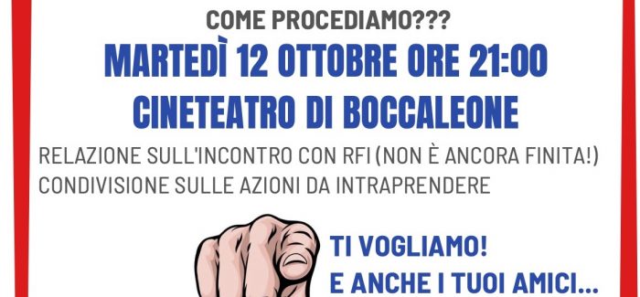 ASSEMBLEA PUBBLICA – COMITATO QUARTIERE BOCCALEONE